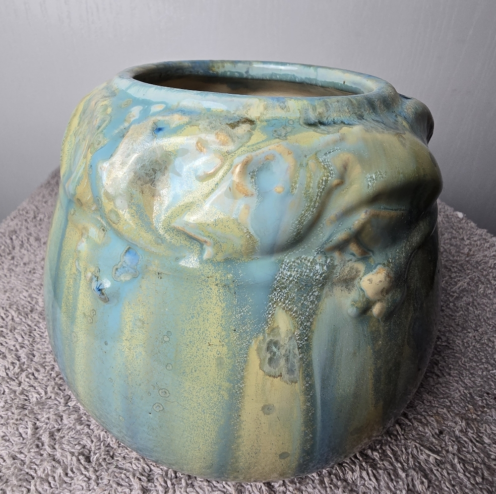 Vintage Pierrefonds Potteey Art Nouveau France Art Pot Marked Vase - Picture 3 of 16